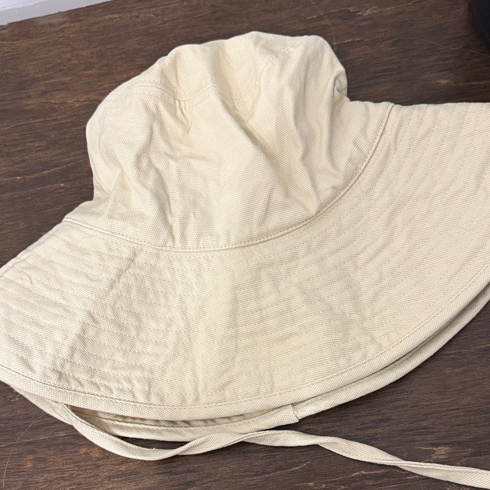 Lack Of Color Beige Wide Brim Hat